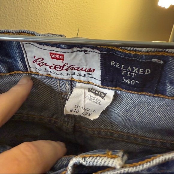 36 Dark Blue Tub - Levi’s Strauss Signature Relaxed Fit 540 size 40 x 32 - Picture 4 of 6